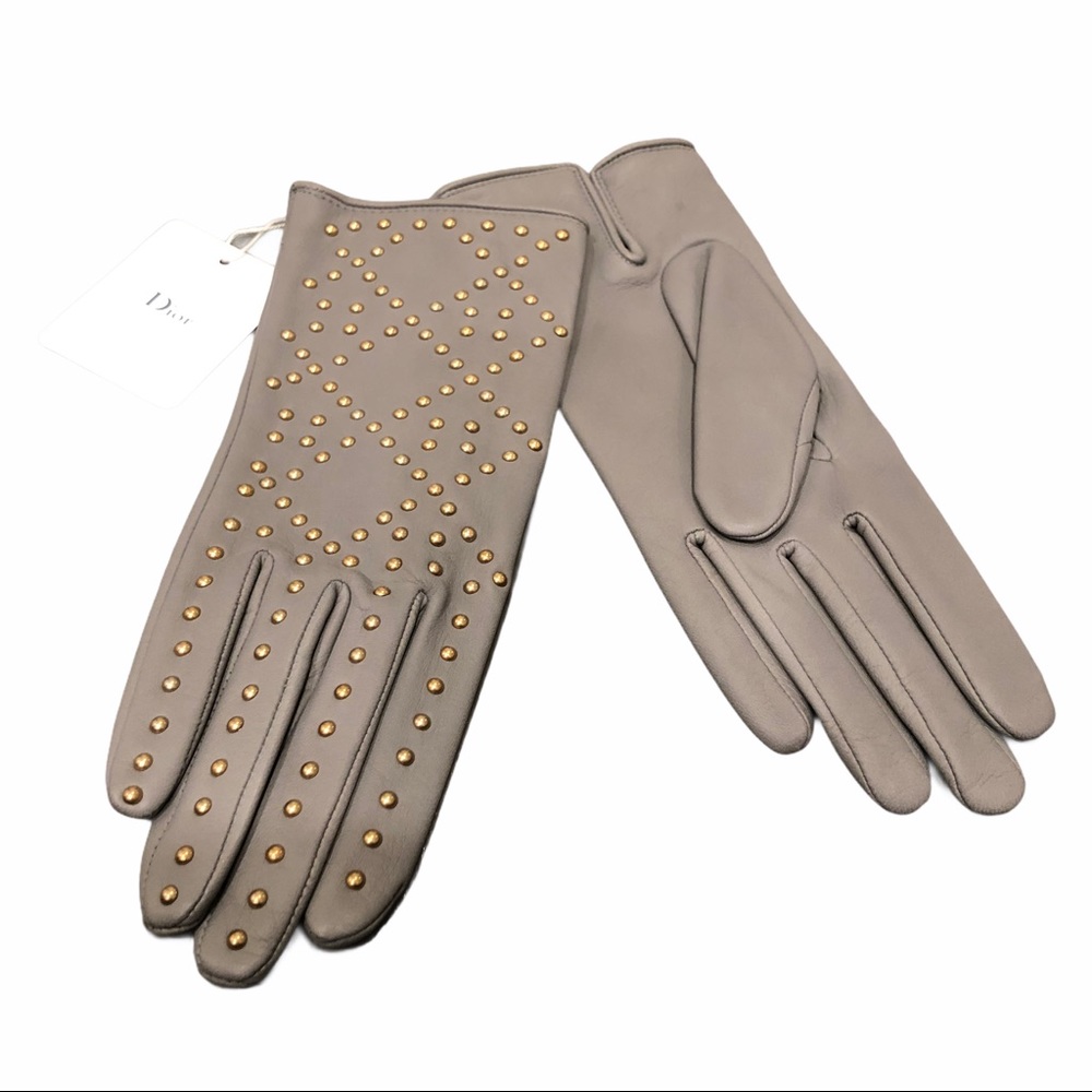 Dior Gold Studded Gloves - Picture 3 of 10